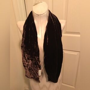 Ann Taylor nwt $48 chocolate velvet scarf one size